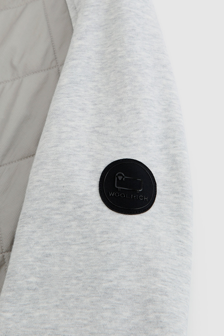 Full-Zip Hoodie with Crinkle Nylon Quilting Grey photo 5 | Woolrich