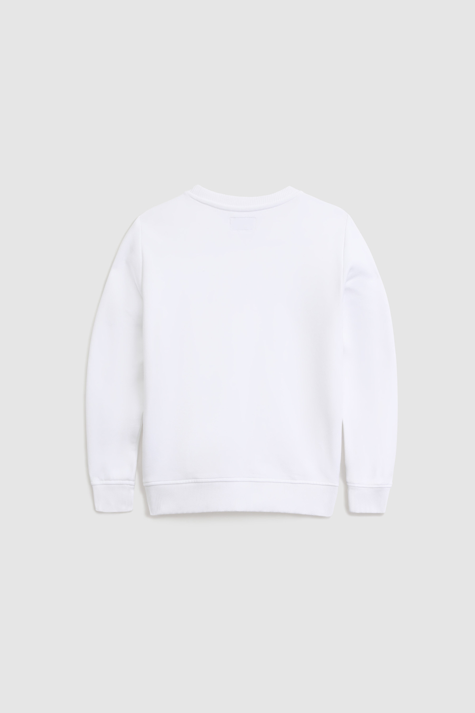 Boy's Crewneck Sweatshirt in Organic Cotton White photo 2 | Woolrich