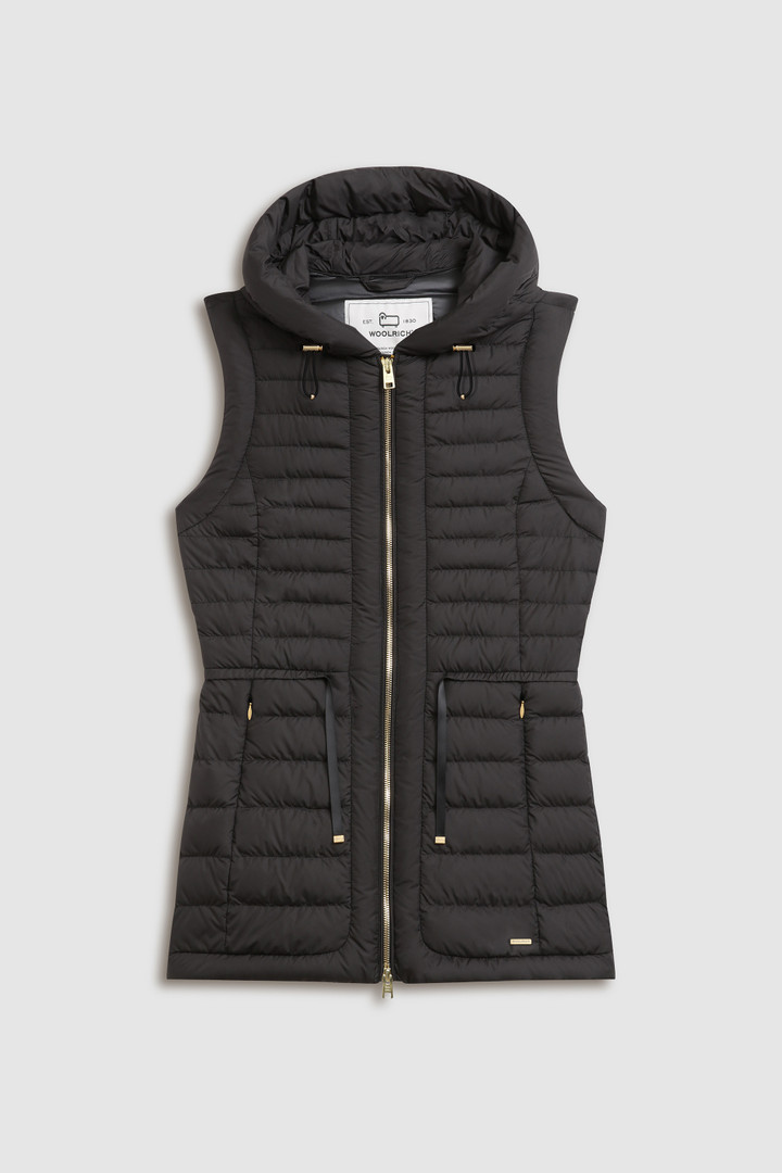 Gilet matelassé Hibiscus avec capuche noir photo 4 | Woolrich
