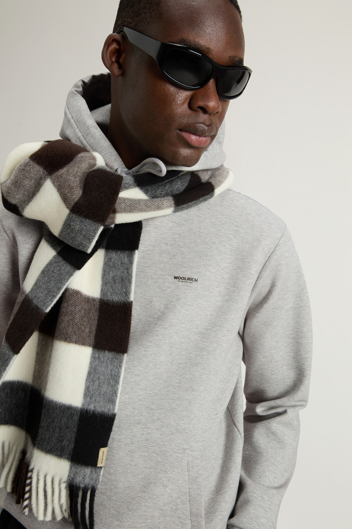 Hooded Sweatshirt in Cotton-Blend Interlock Gray photo 4 | Woolrich