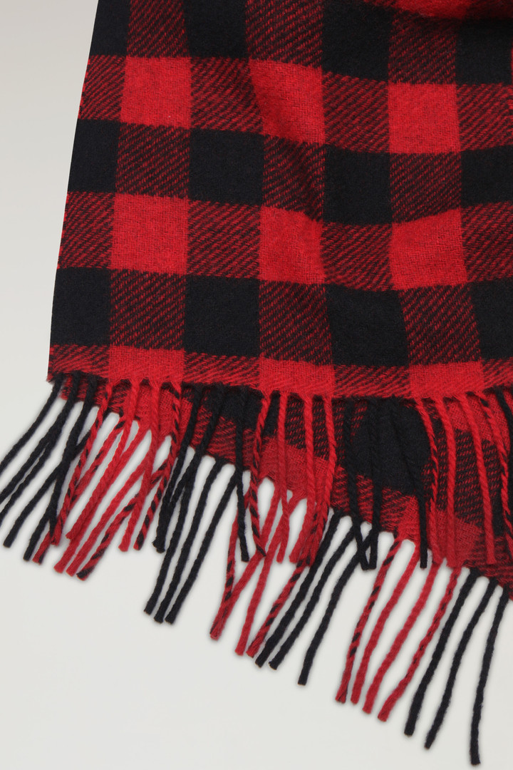 Wool Blend Check Scarf Red photo 3 | Woolrich