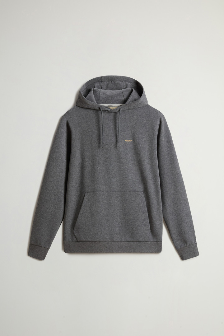 Woolrich Uomo Felpa con cappuccio in misto cotone interlock Grigio Taglia 3XL