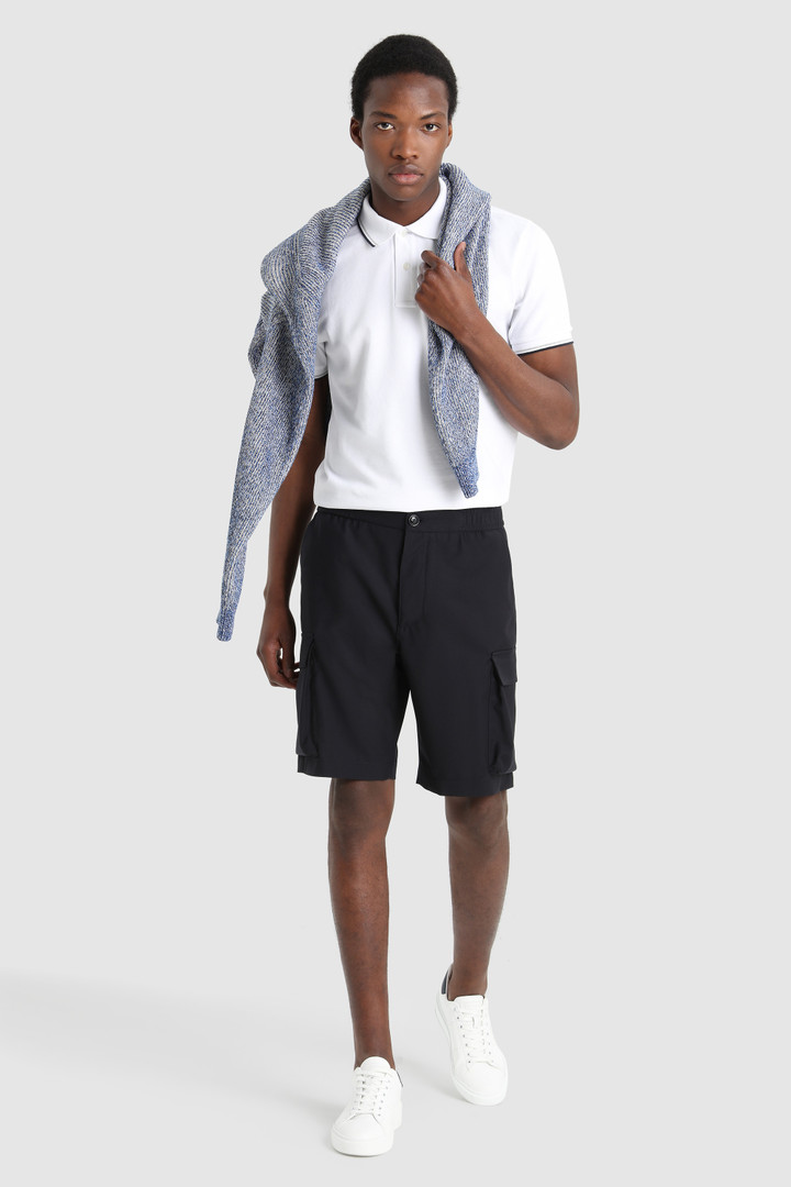 Monterey Polo Shirt in Stretch Cotton Piquet White photo 2 | Woolrich
