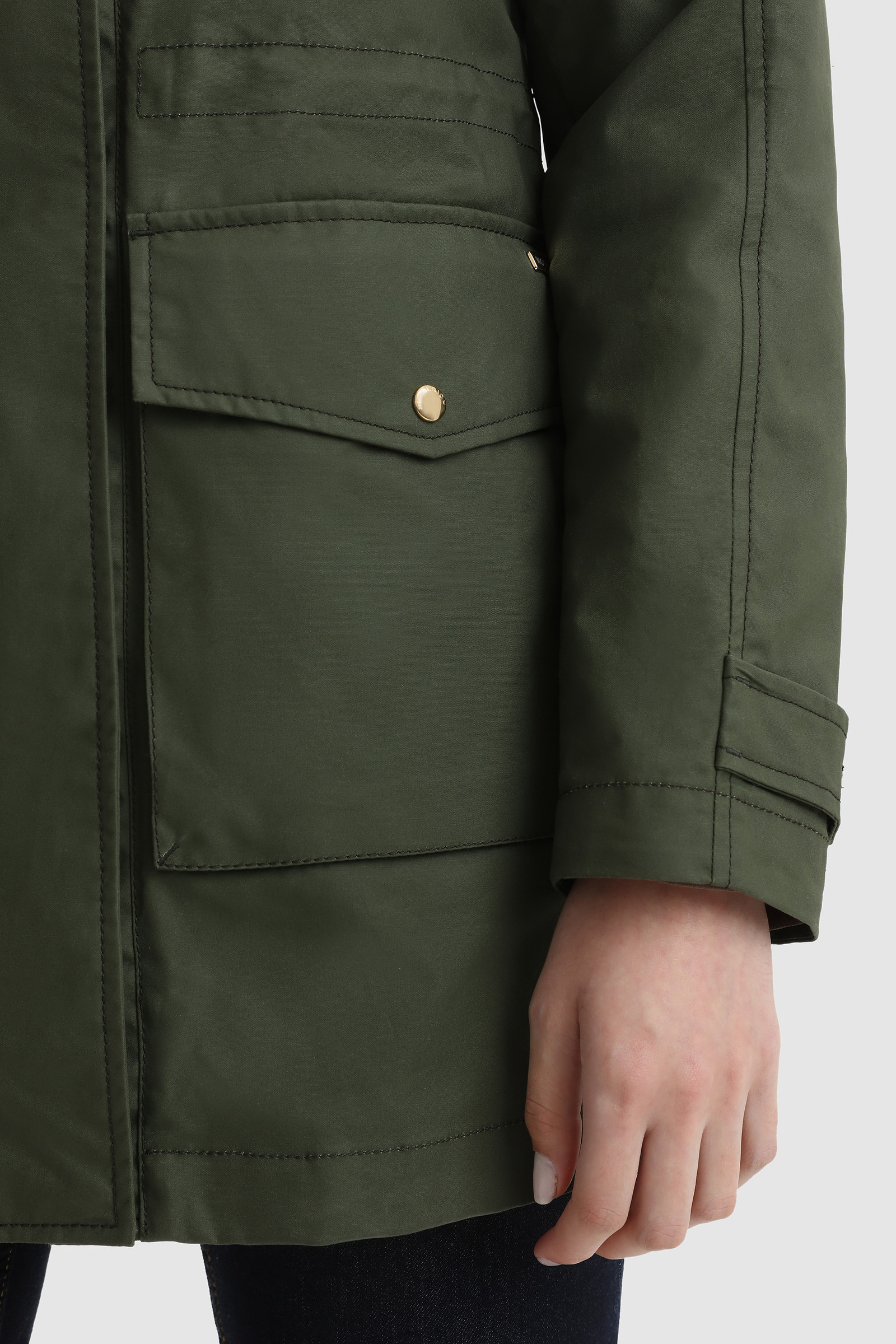 Conway Parka 2-In-1 British Millerain Waxed Cotton Green photo 6 | Woolrich