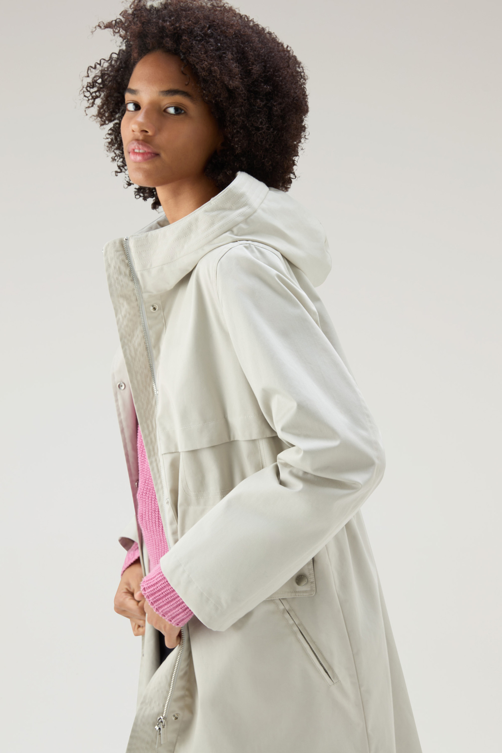 Havice Summer Parka en pur coton blanc photo 4 | Woolrich