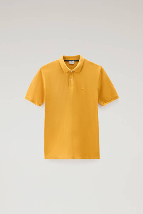 Piquet Polo Shirt in Pure Cotton Yellow photo 2 | Woolrich