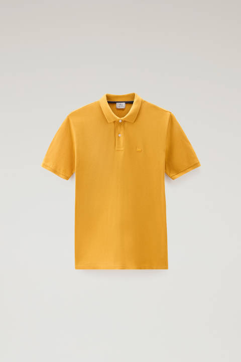 Polo-Shirt aus Piqué aus reiner Baumwolle Gelb photo 2 | Woolrich