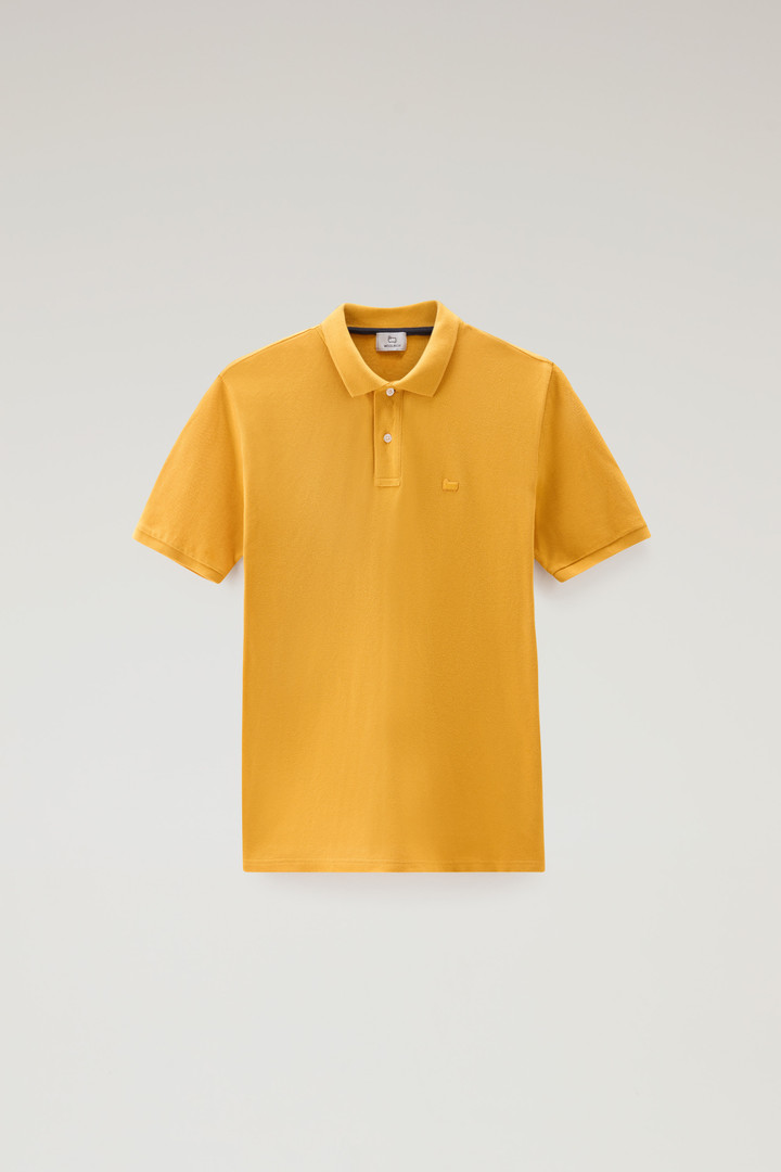 Piquet Polo Shirt in Pure Cotton Yellow photo 5 | Woolrich
