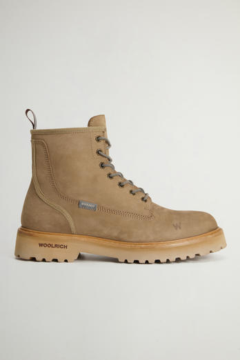 Main Combat Boots in Suede Beige | Woolrich