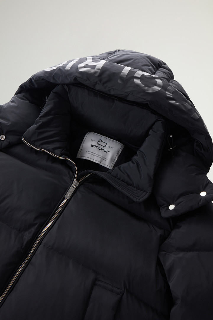 Short Alsea Down Jacket in Stretch Nylon with Detachable Hood Black photo 6 | Woolrich