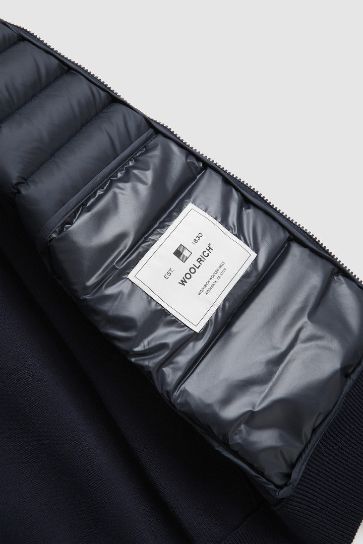 Quilted Track jacket with knit sleeves