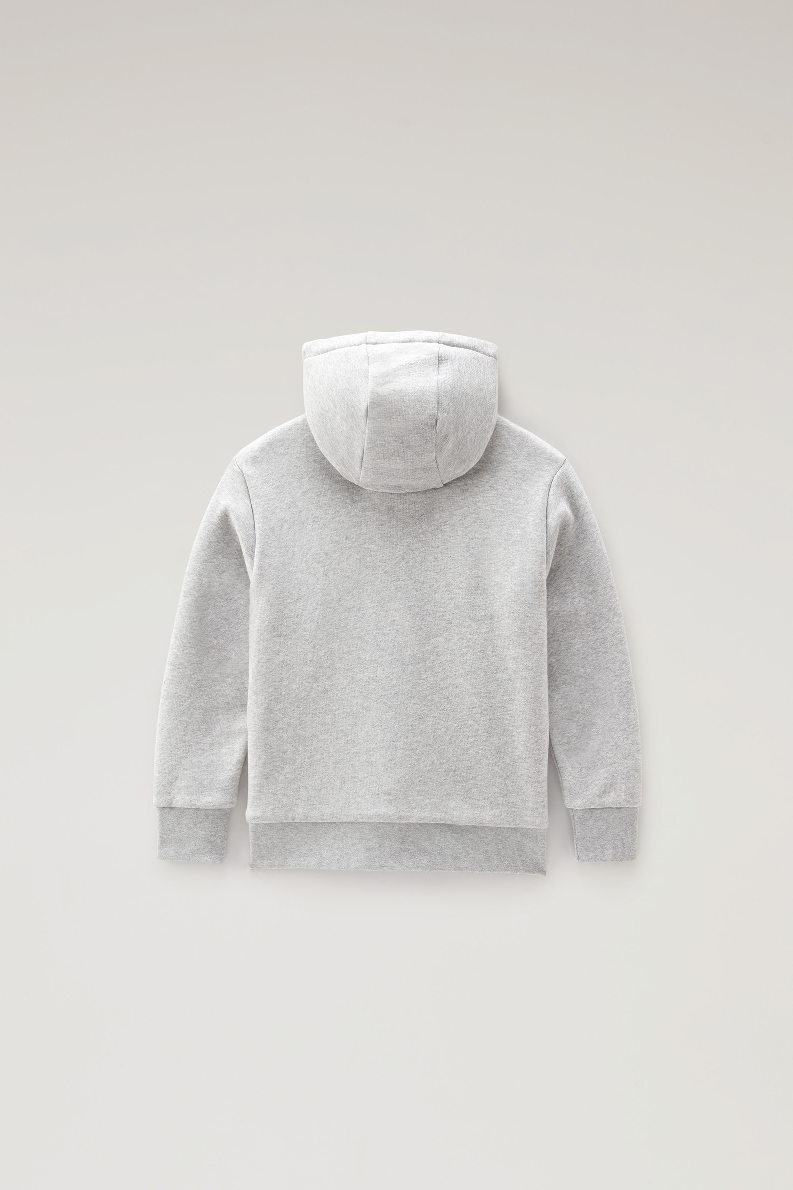 Kids' Hoodie in Cotton Fleece with Sherpa Lining Grey photo 2 | Woolrich