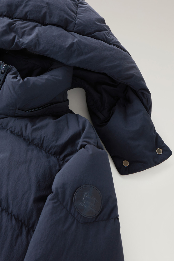 Quilted Down Jacket in Eco Taslan Nylon with Detachable Hood Blue photo 7 | Woolrich