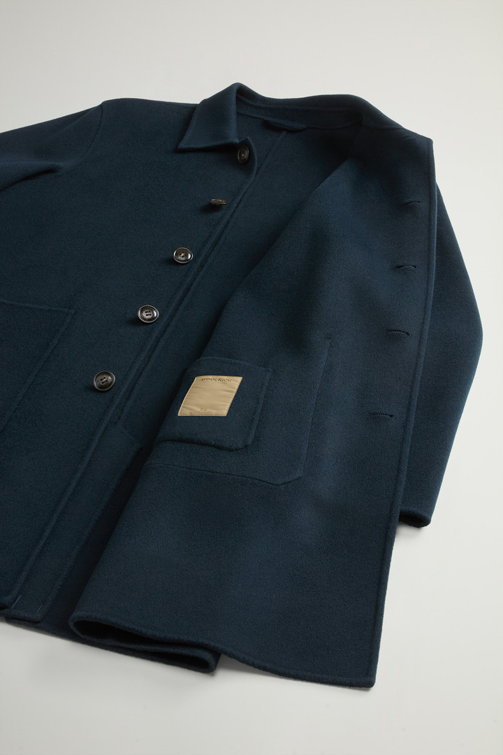 Coat in Pure Virgin Wool Blue photo 8 | Woolrich