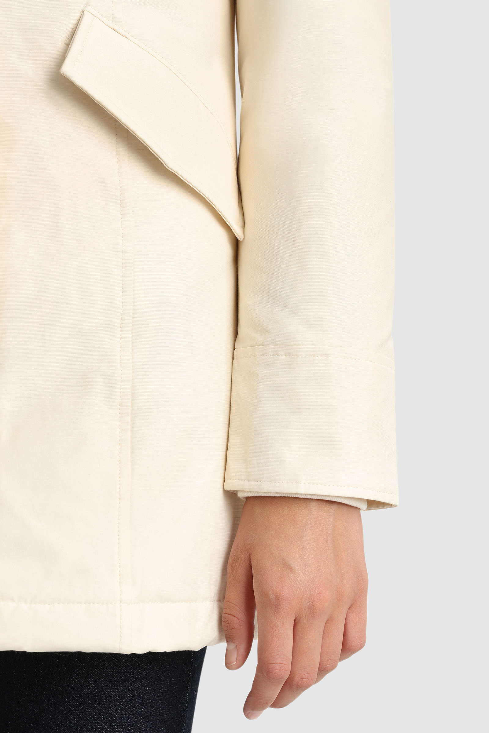 Arctic Parka van Ramar Cloth met afneembare rand in wasbeerbont