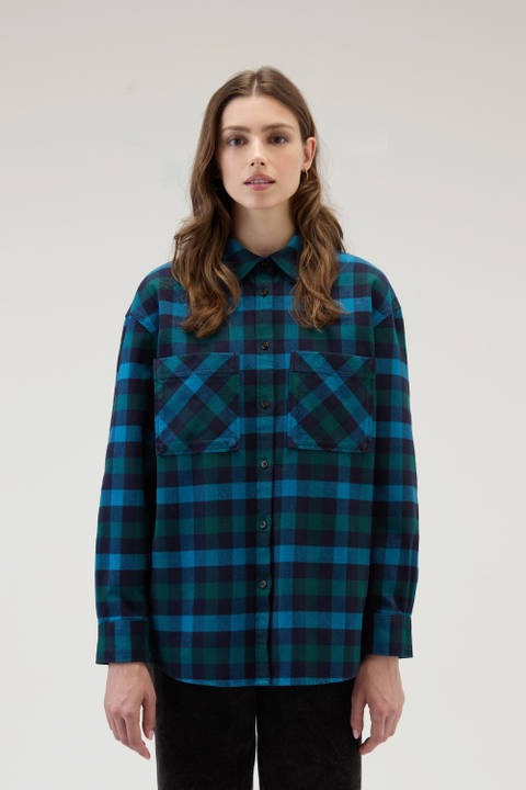 Flannel Check Shirt Green | Woolrich