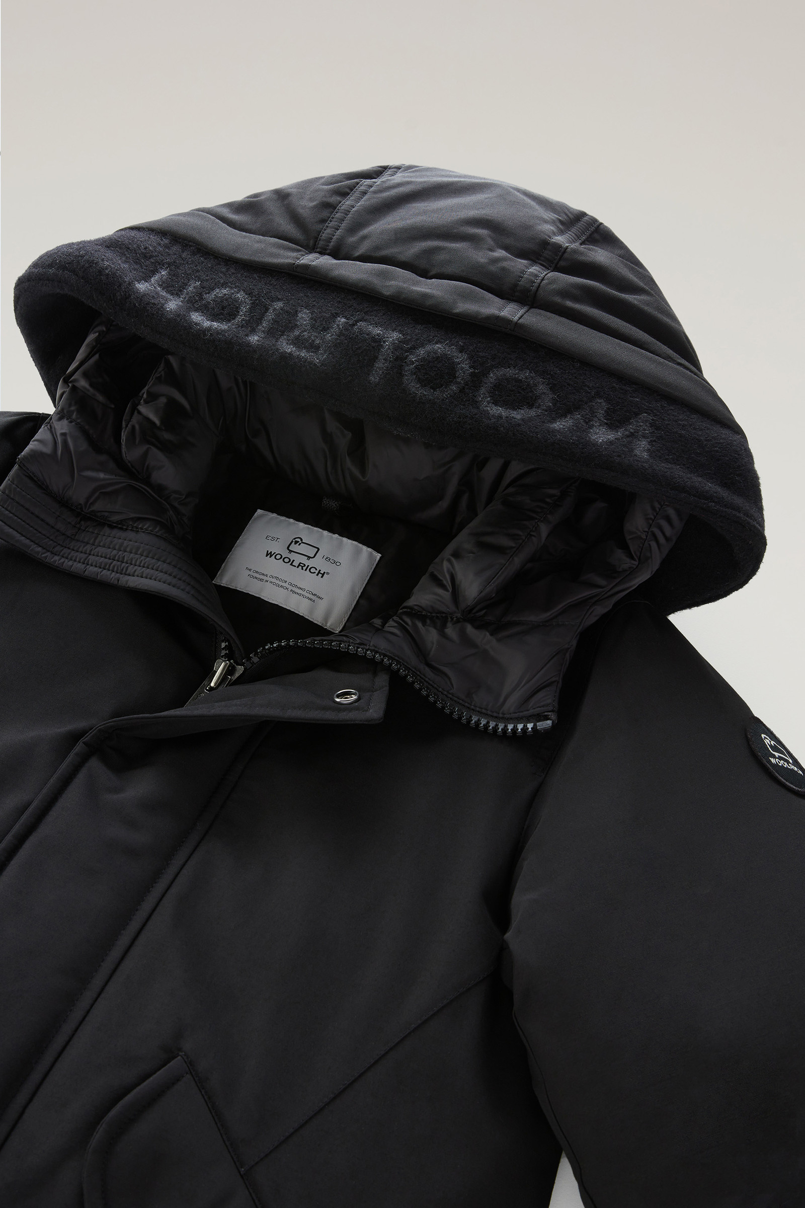 Boys' Polar Parka in Ramar Cloth Black photo 3 | Woolrich