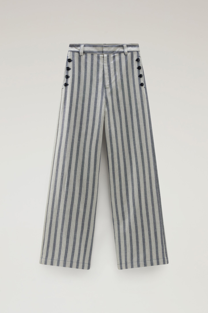 Marine Pants in Cotton-Linen Blend Blue photo 4 | Woolrich
