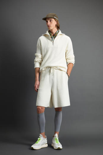 Ribbed Pure Cotton Shorts by Todd Snyder White | Woolrich