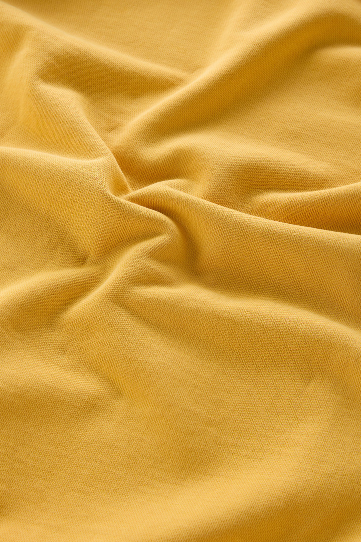 Sweat-shirt à capuche 1830 en pur coton Jaune photo 8 | Woolrich