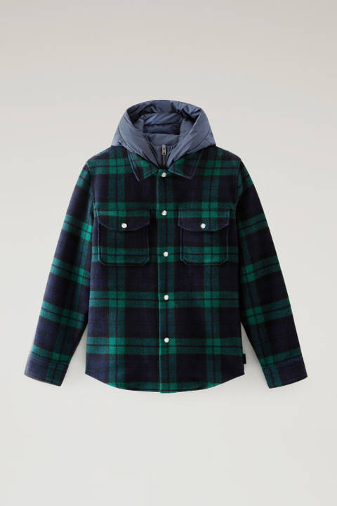 Overshirt with Detachable Padded Bib and Hood Black photo 2 | Woolrich