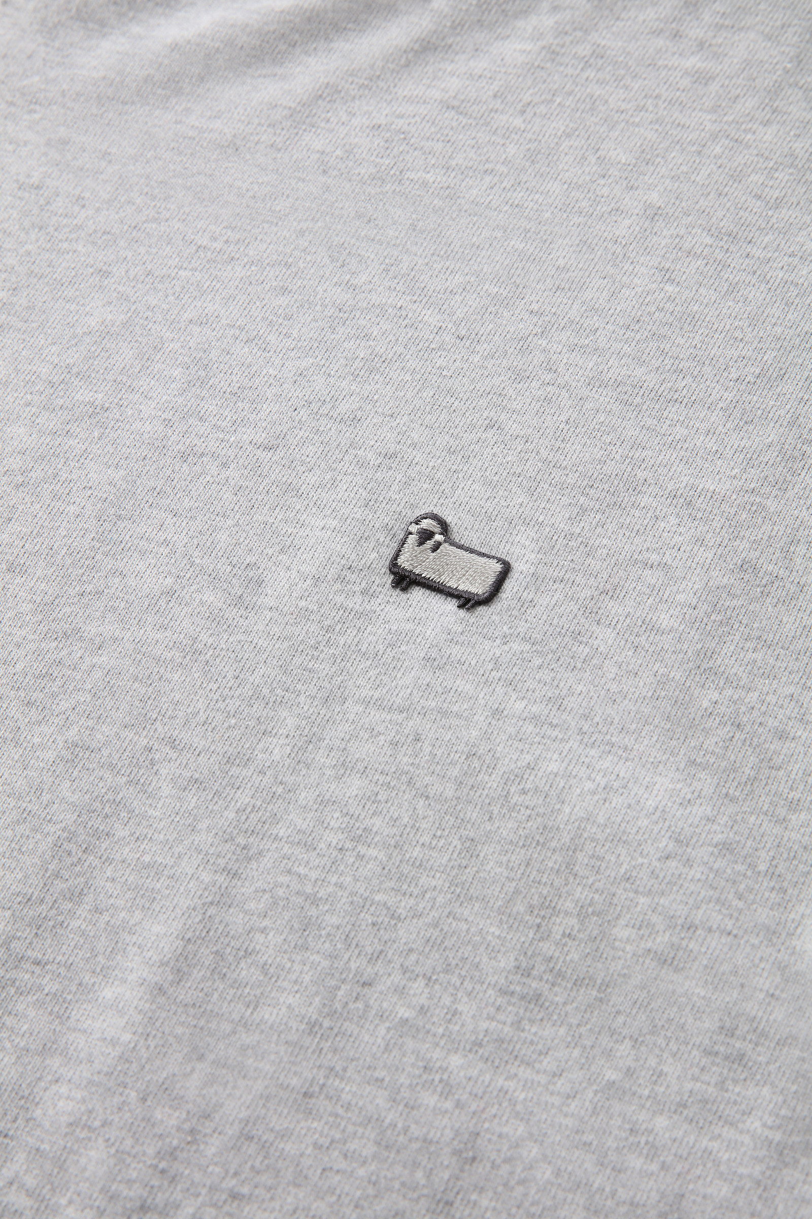 T-shirt in cotone a maniche lunghe con logo grigio photo 8 | Woolrich