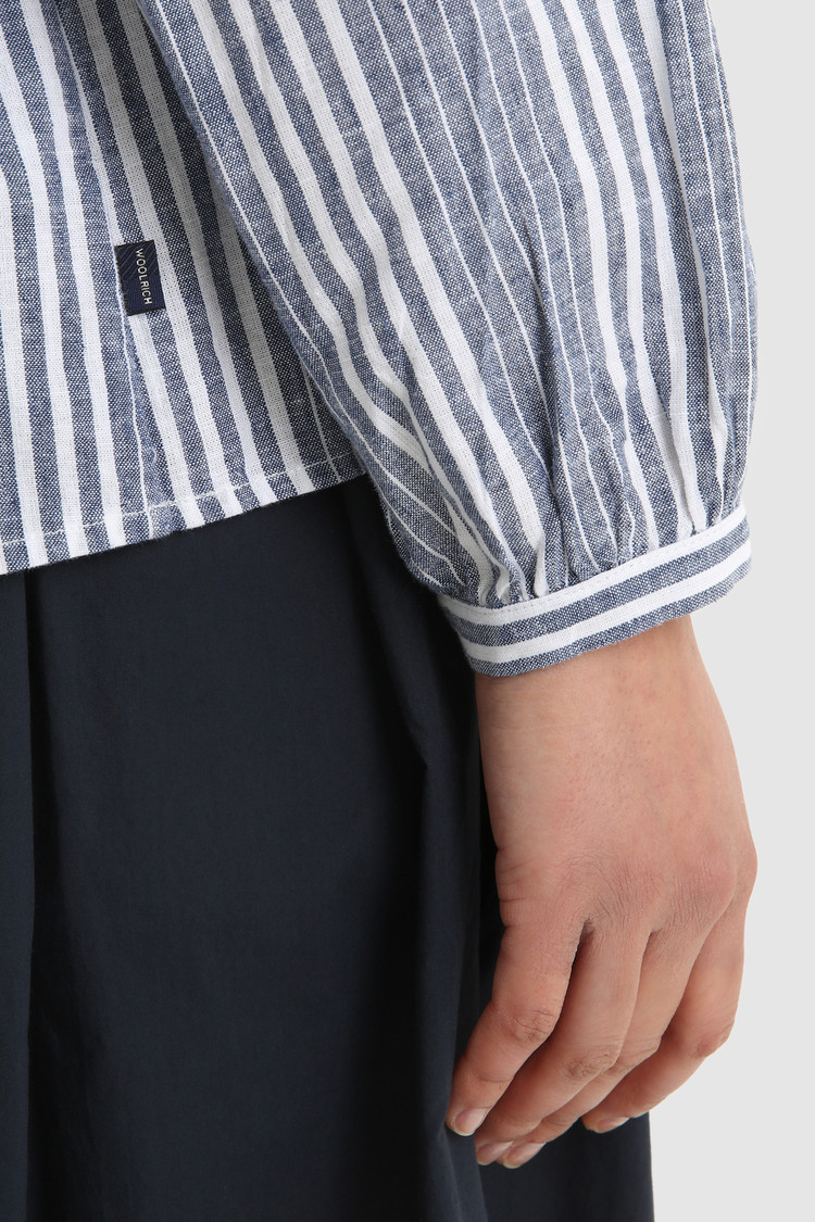 Blouse van katoen-linnenmix