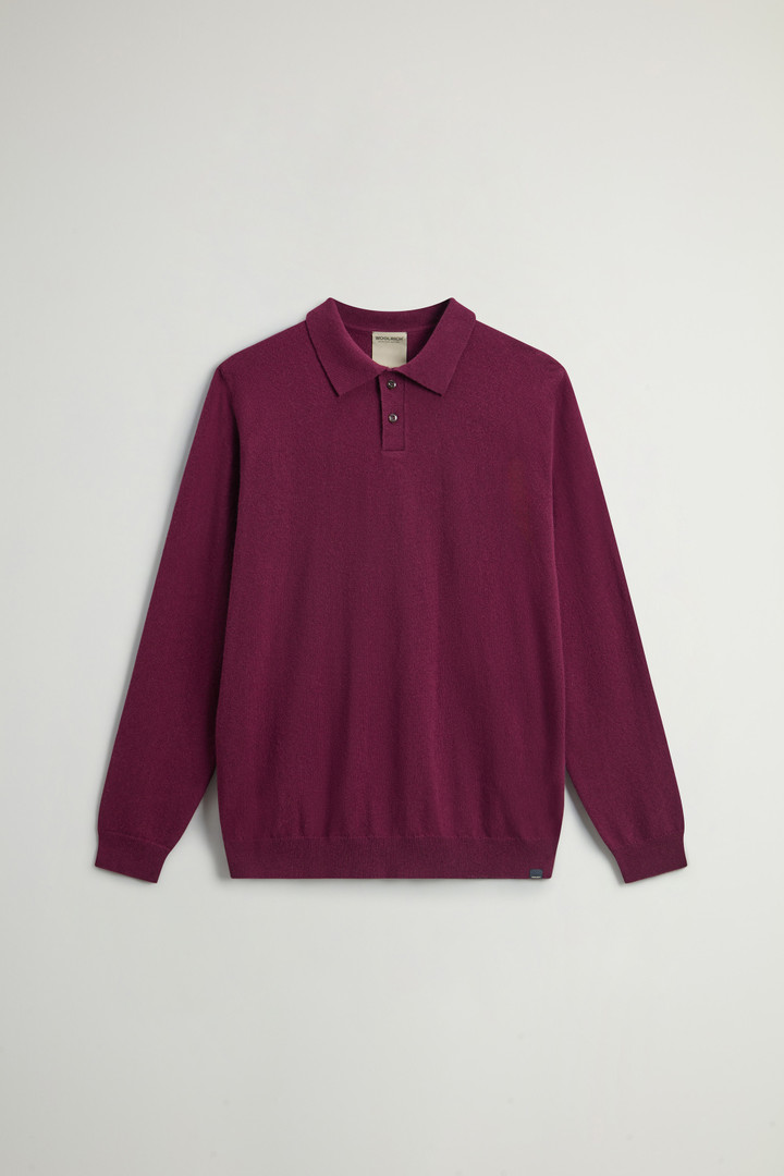 Pure Cashmere Long-Sleeved Polo Sweater Purple photo 5 | Woolrich