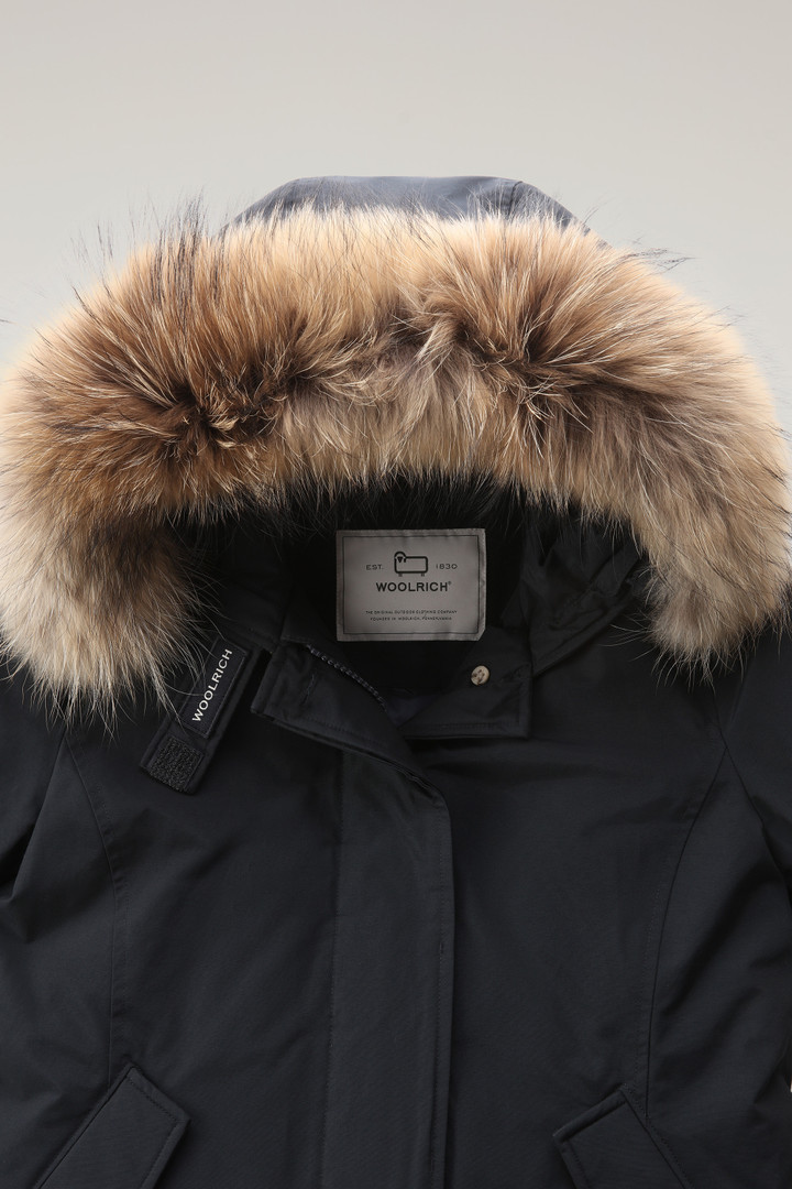 Short Arctic Parka in Ramar Cloth with Detachable Fur Blue photo 2 | Woolrich