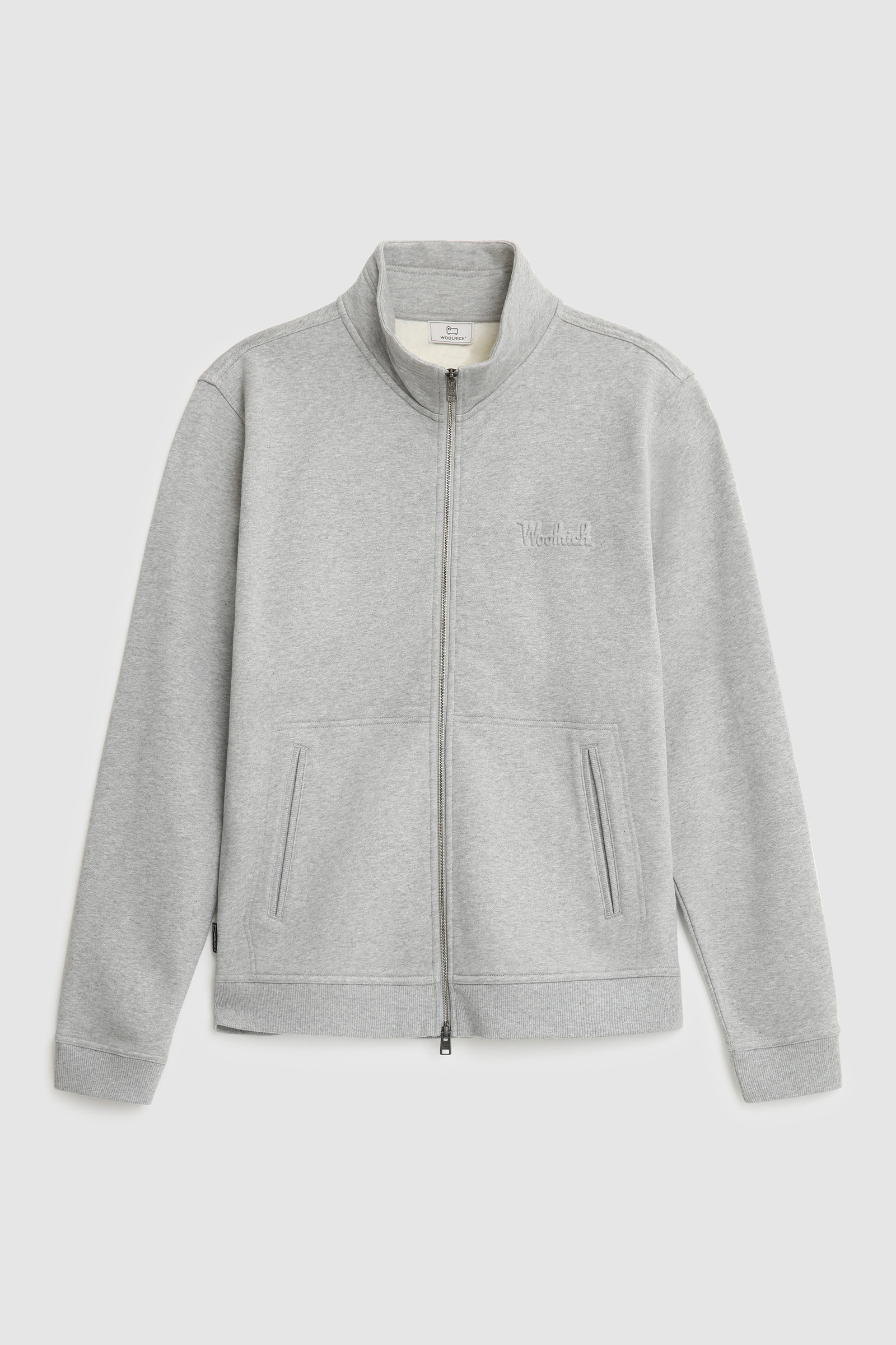 Luxury Full-Zip Track Jacket with High Collar Grey photo 7 | Woolrich