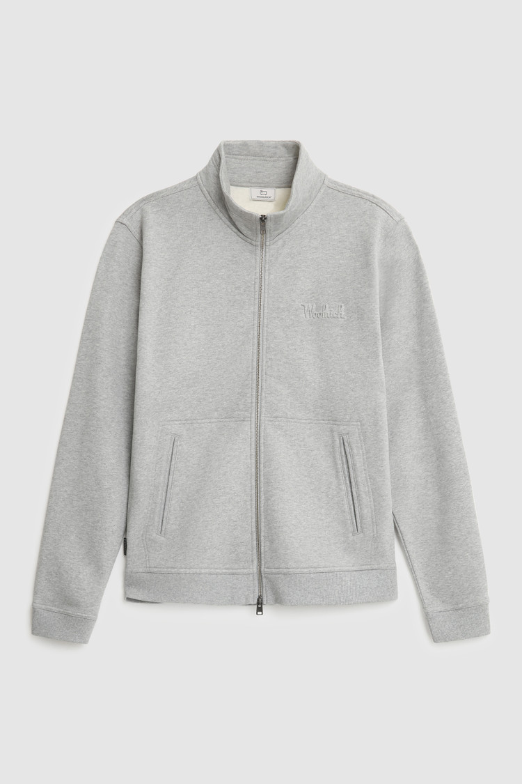 Felpa full-zip luxe con collo alto