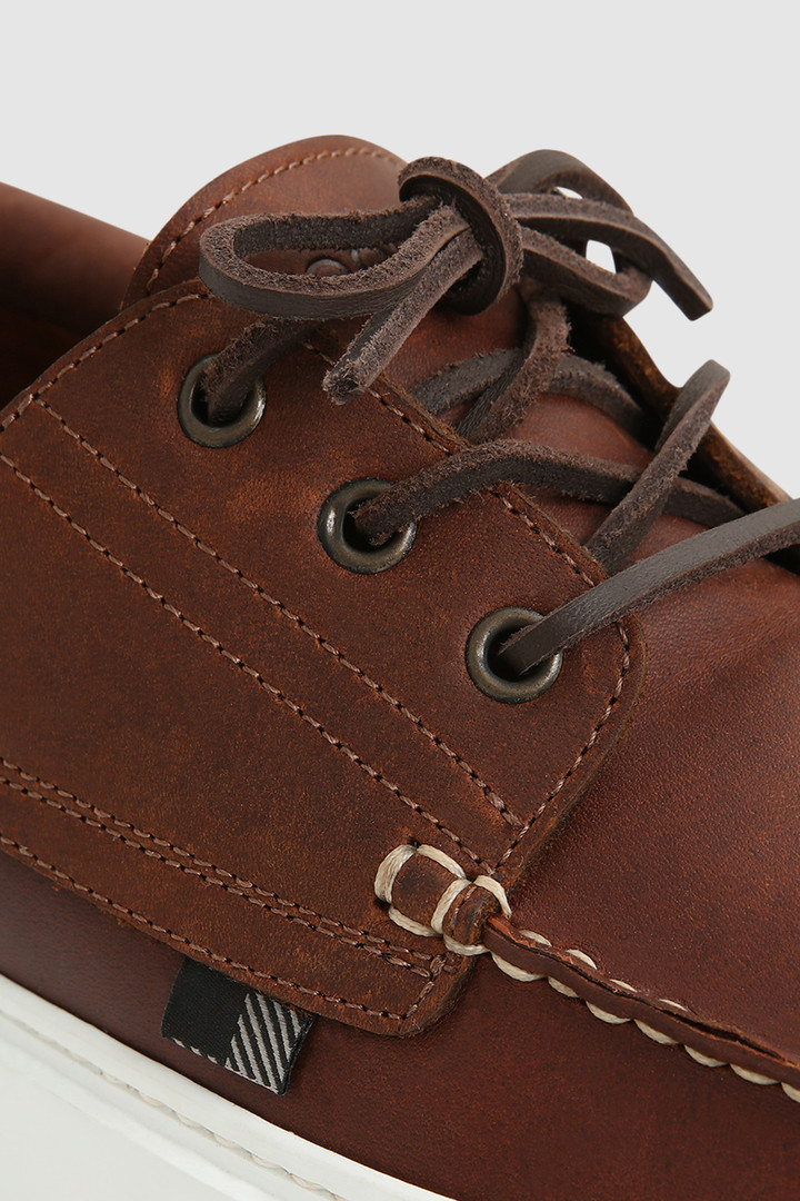 Chaussures de bateau en cuir hydrofuge