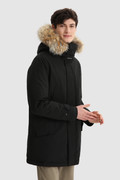 High-Collar Polar Parka with Fur
