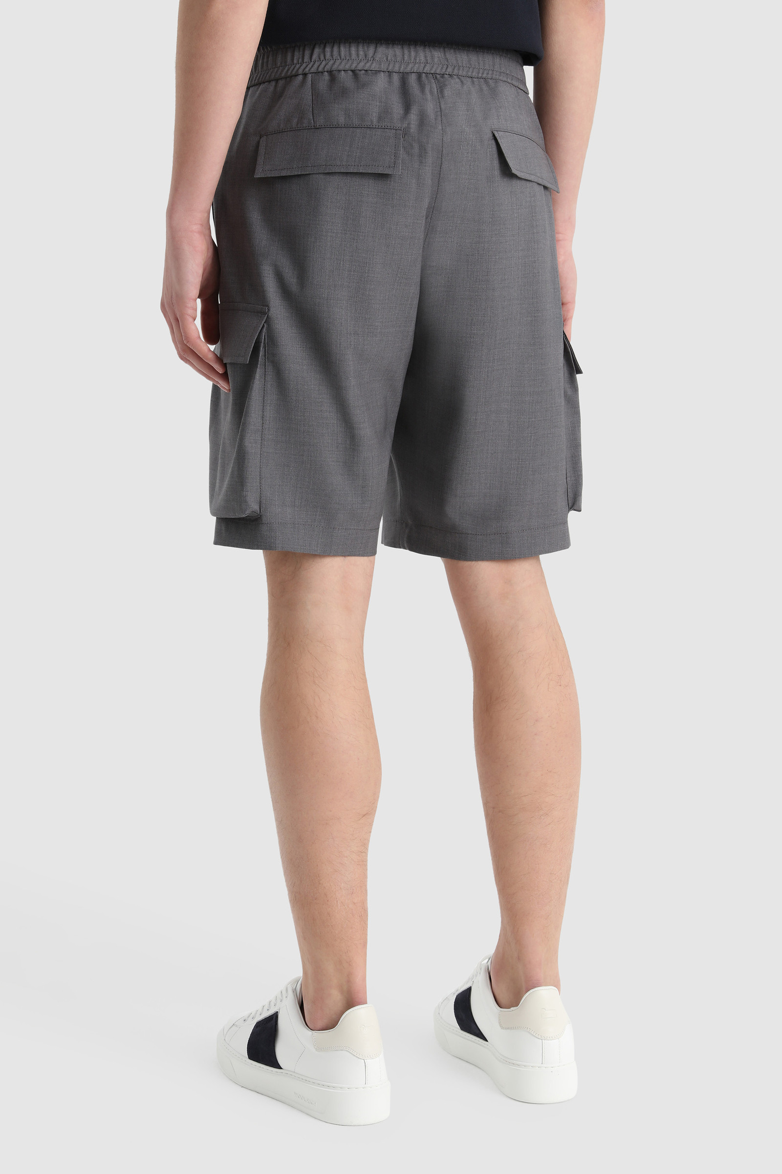 Pantaloncini Cargo in fresco lana grigio photo 3 | Woolrich