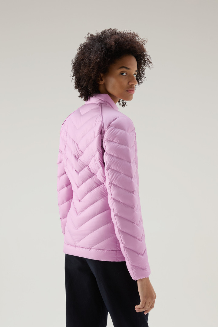 Short Padded Jacket with Chevron Quilting Pink photo 3 | Woolrich