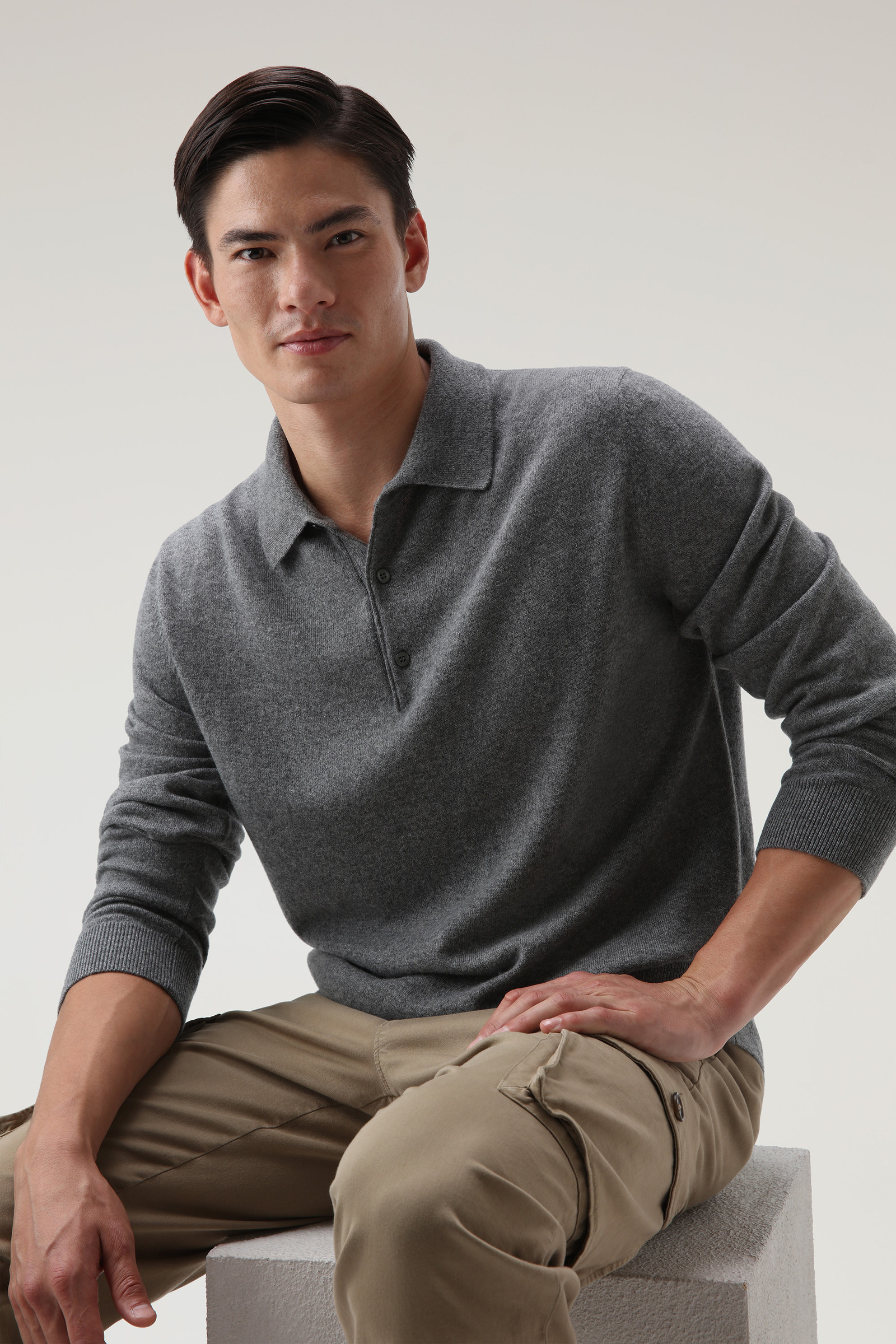 Cashmere Luxe Long Sweater Grey photo 4 | Woolrich