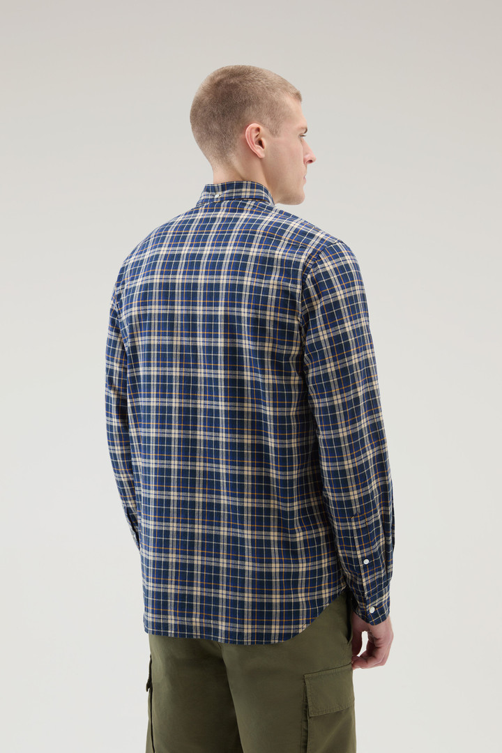 Checked Madras Shirt in Pure Cotton Blue photo 3 | Woolrich