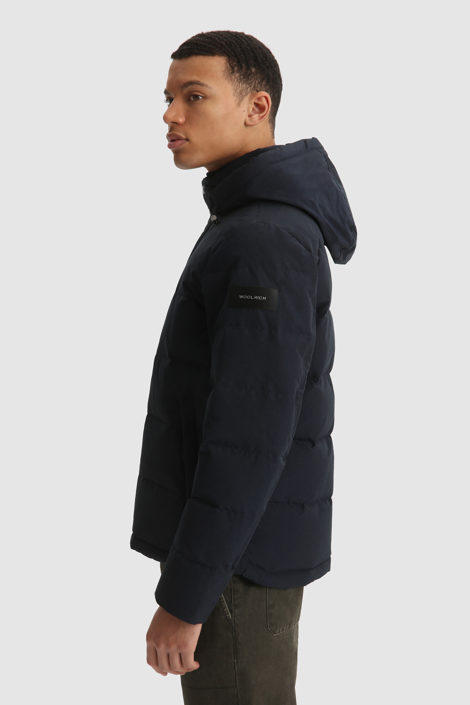 Grüne Jacke Sierra aus Bio-Baumwolle und recyceltem Nylon