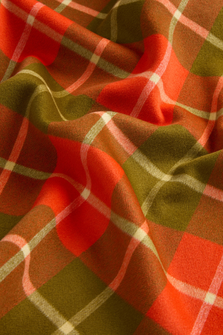 Jacket in Pure Virgin Wool with Checked Pattern Orange photo 9 | Woolrich