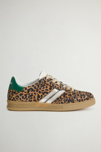 Doubleu Tennis Sneakers aus Veloursleder mit Leopardenprint Multifarben | Woolrich