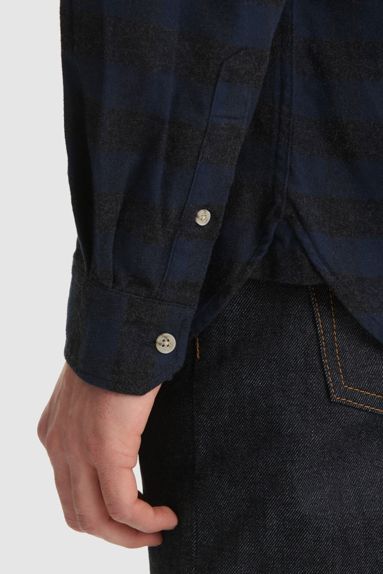 Camicia Traditional in flanella di cotone