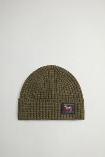 Beanie aus einer Schurwoll-Kaschmir-Mischung im Wabenstrick by Todd Snyder Grün photo 1 | Woolrich