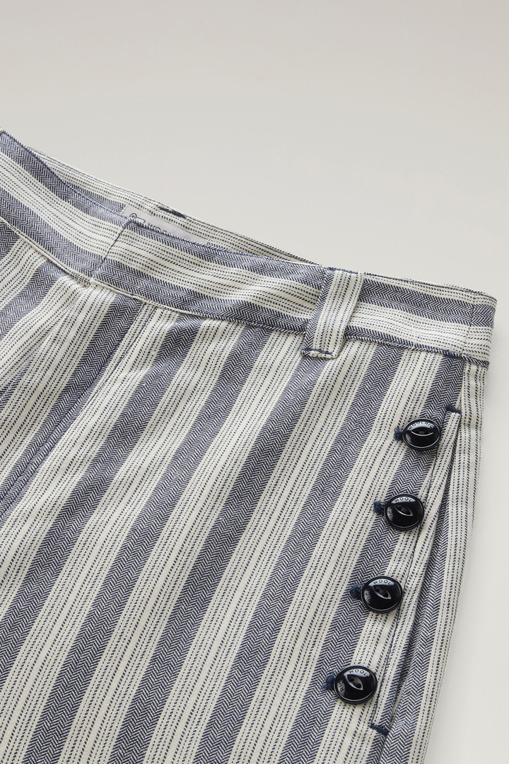 Marine Pants in Cotton-Linen Blend Blue photo 6 | Woolrich