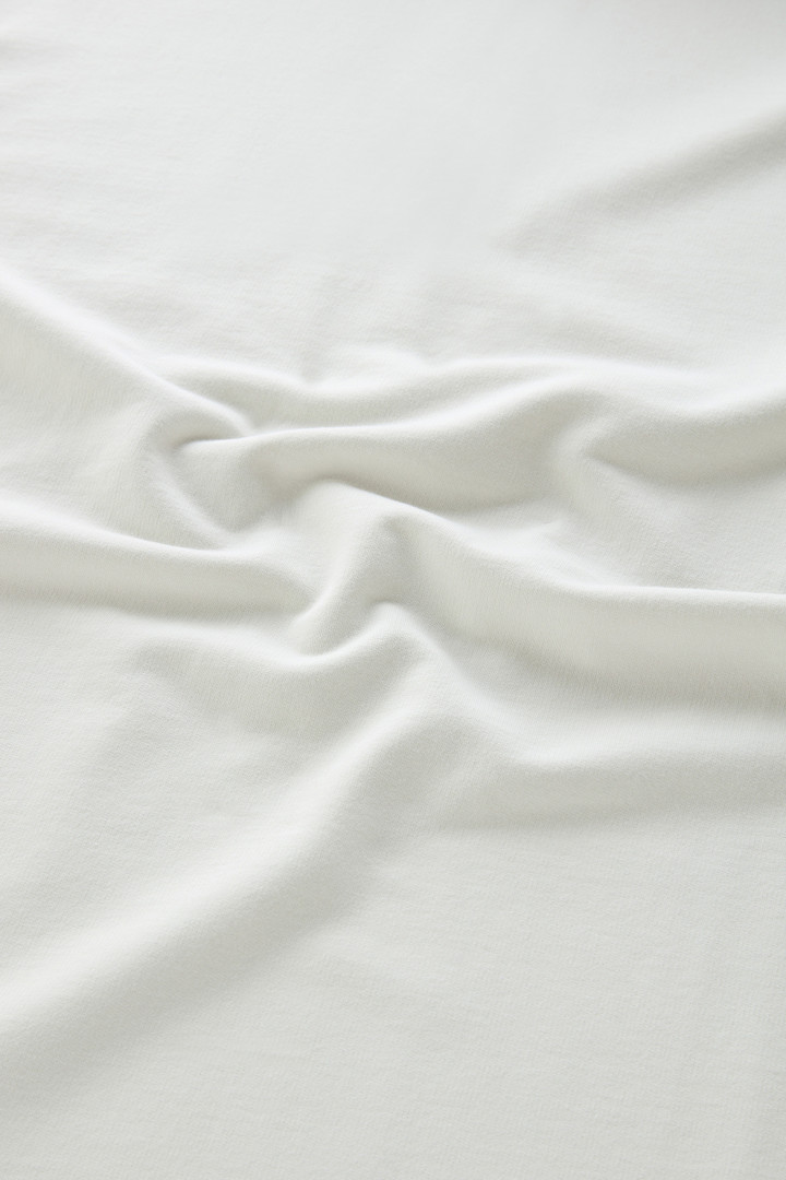 Sweatshirt aus reiner Baumwolle mit Kapuze und Tasche Weiß photo 9 | Woolrich