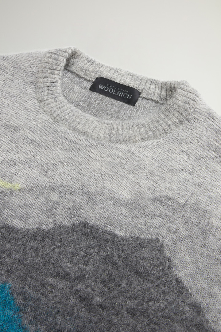 Mohair- and Wool-Blend Crewneck Sweater with Gradient Motif by Todd Snyder Gray photo 8 | Woolrich