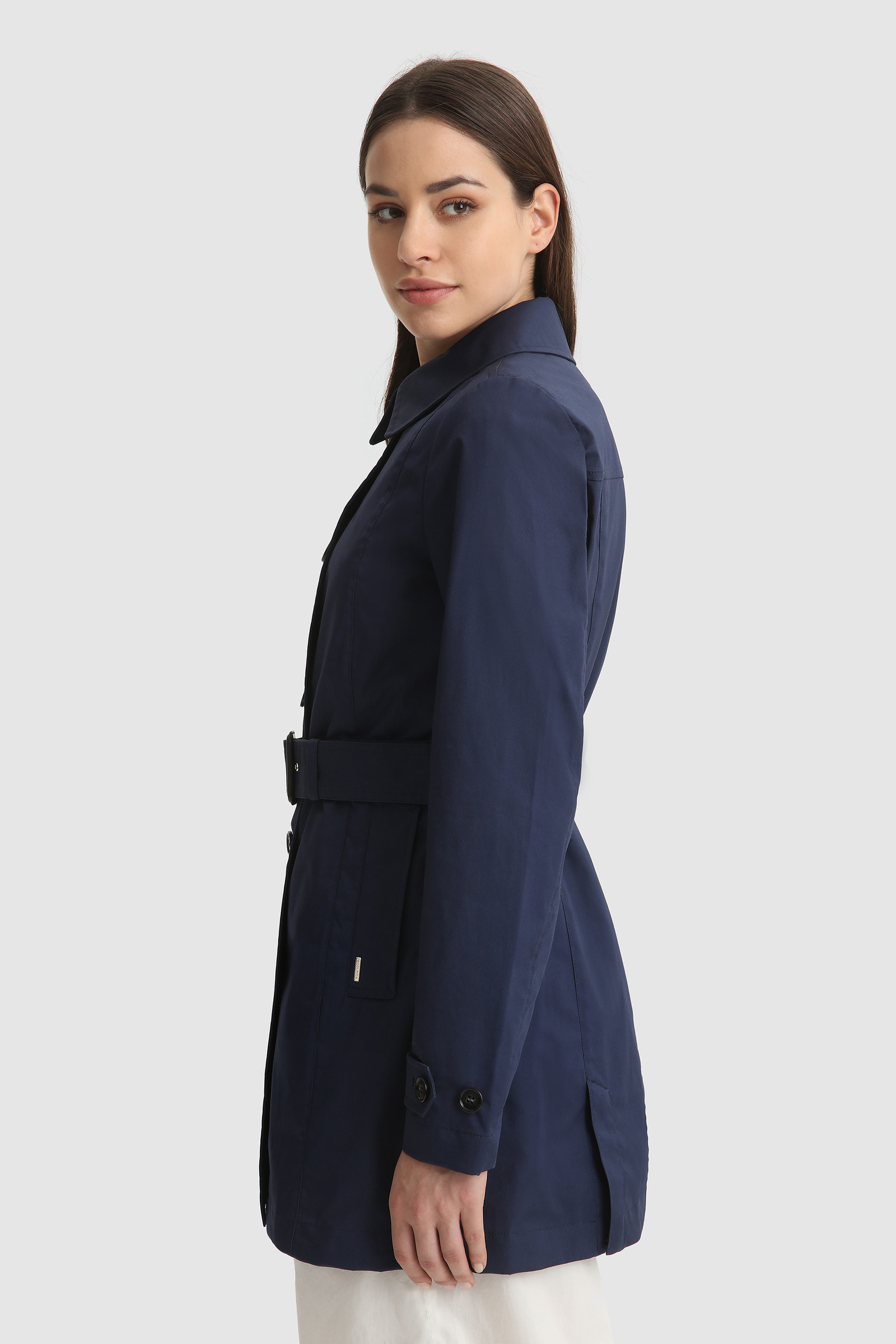 Jessamine Belted Trench Coat Blue photo 3 | Woolrich