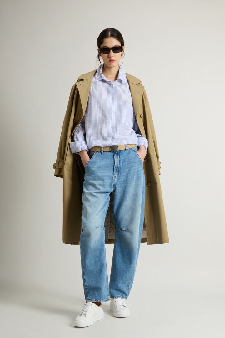 SEERSUCKER COTTON SHIRT Blue photo 2 | Woolrich