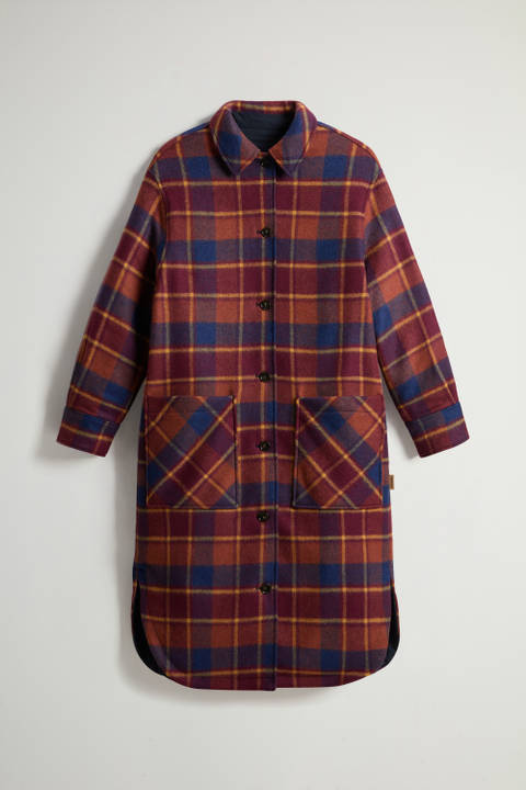 Double-Face Coat in Recycled Manteco Italian Wool-Blend Fabric Red photo 2 | Woolrich