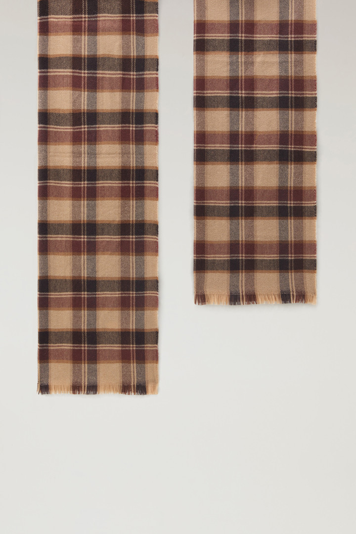 Plaid Scarf in Wool Blend Brown photo 2 | Woolrich