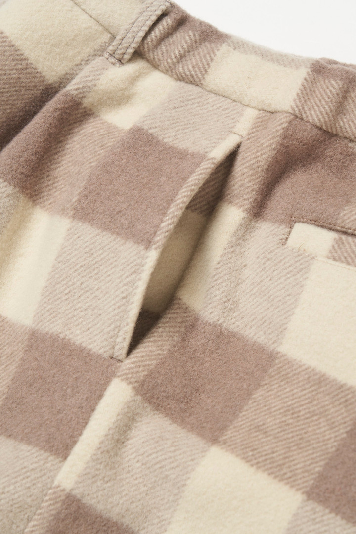 WOOL CHECK TROUSERS Beige photo 4 | Woolrich